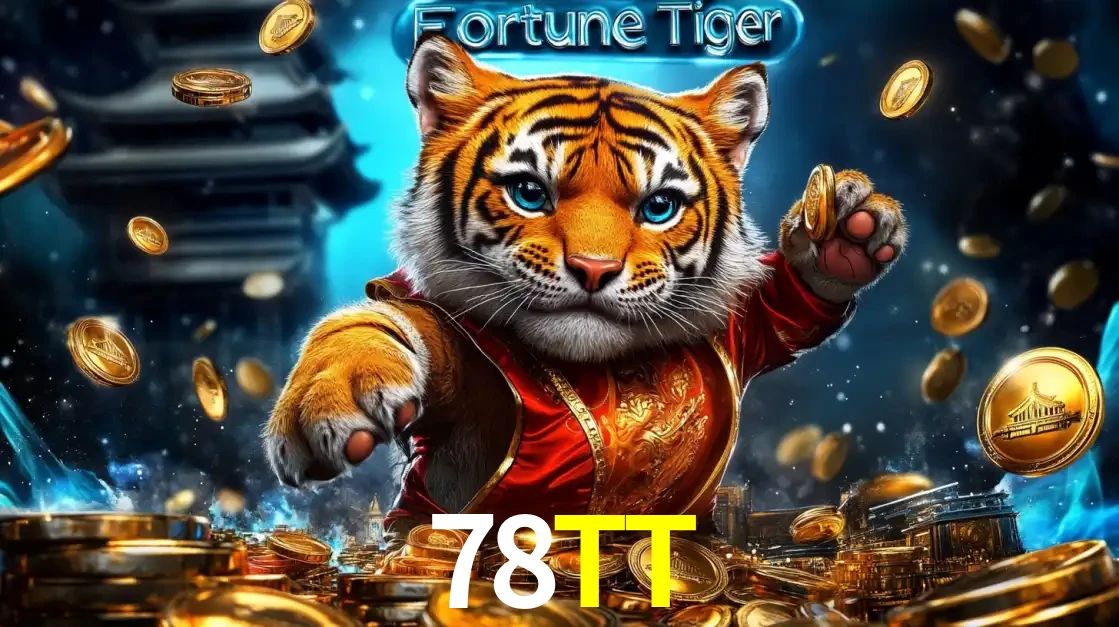 Imagem promocional do jogo de slot Fortune Tiger, com um tigre majestoso em traje tradicional cercado por uma fortuna em moedas de ouro, disponível agora no cassino 78TT.
